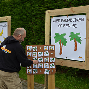 4 Palmen op 1 Rij